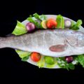 Grouper on a plate with vegetables