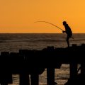 Stringing a fishing rod